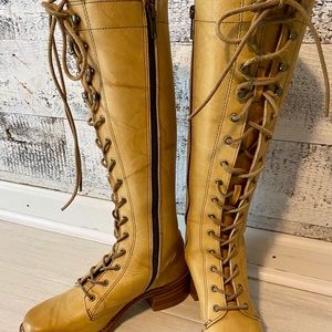 Frye Tall Lace-Up Combat Boots